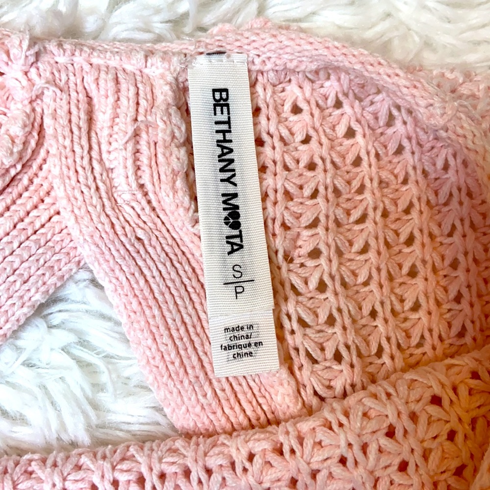 Bethany Mota Pink Bow Open Back Sweater - Picture 4 of 7